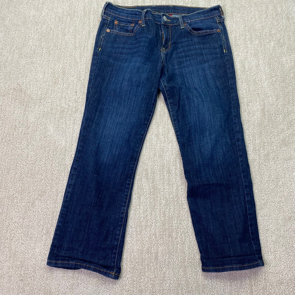 Lucky Brand Jeans Womens Crop Blue Denim Size 6/28